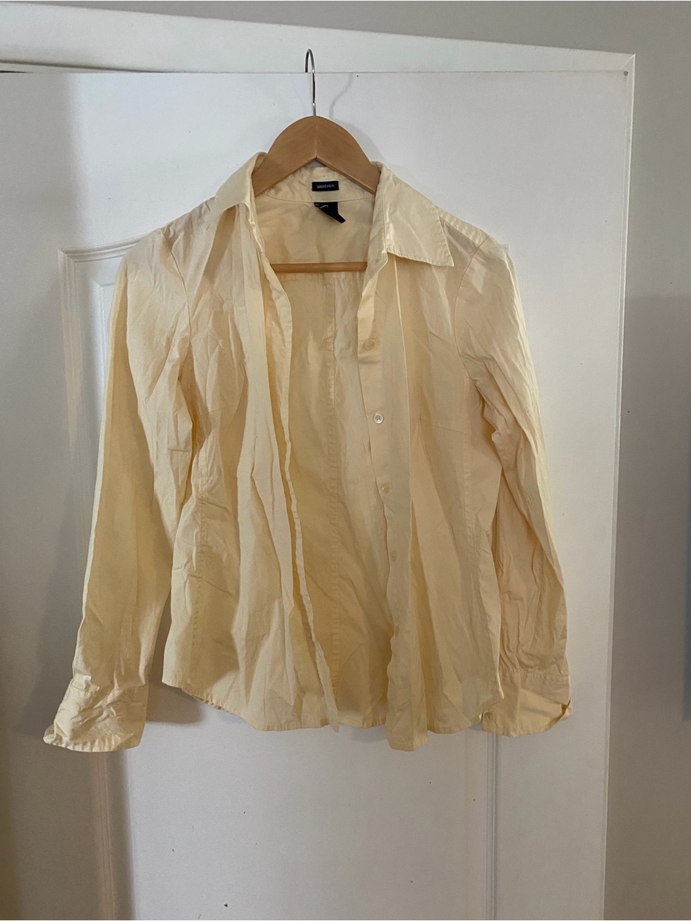 Classic Womens Button-Up Shirt in Light Cream
